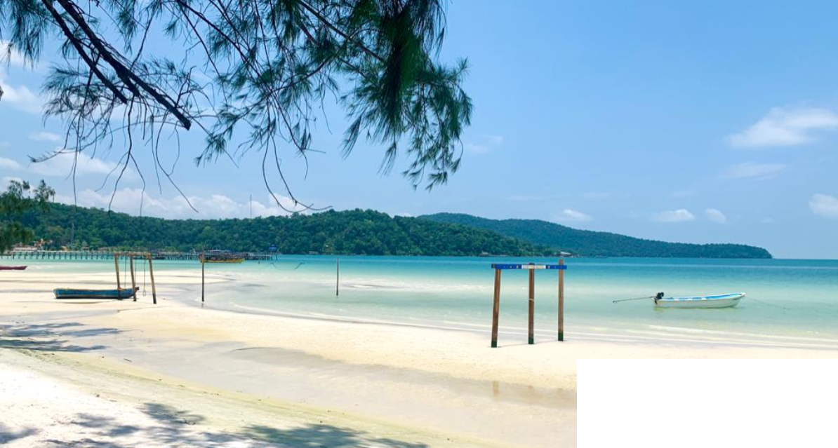 A luxury overwater villa at a private island resort in the Koh Rong Archipelago.